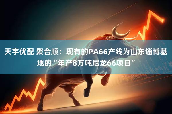 天宇优配 聚合顺：现有的PA66产线为山东淄博基地的“年产8万吨尼龙66项目”
