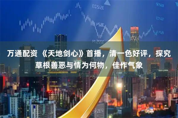 万通配资 《天地剑心》首播，清一色好评，探究草根善恶与情为何物，佳作气象